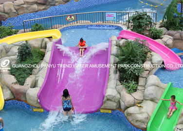 Commercial Playground Equipment Open Close Style Body Slides For Kids in Water Park