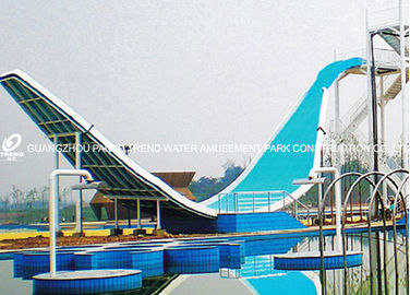 Swing Wave Slide Fiberglass Water Slides Amusement Park Equipment 11m Height for Aqua Park