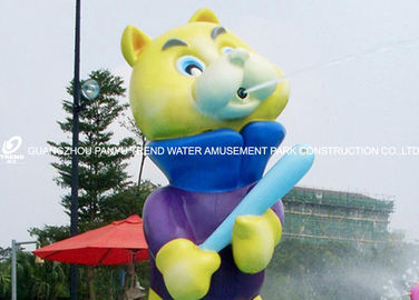 Funny Spray Park Equipment , Colored Spray Bear For Kids / Adults for Water Park