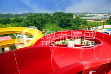 Red Giant Family Commercial Custom Water Slides Fiberglass Material