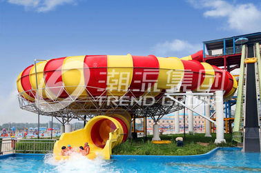 Exciting Garden Water Slide , Giant Space Backyard Water Slides Red / Yellow
