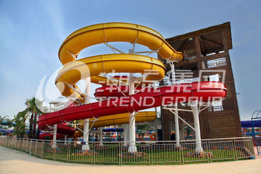 Popular Custom Water Slides Dual Tracks Open Close Style FRP Body for Kids