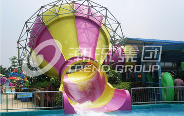 Comercial Fiberglass Indoor Water Play Small Slide / Water Park Ride 100m3/Hr Water