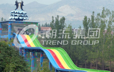 FPR Custom Water Slides OEM Extreme Water Slide With Steel Structure Material