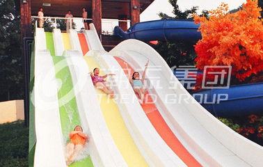 Fiberglass Custom Water Slides , High Speed Water Slide Water Park Equipment