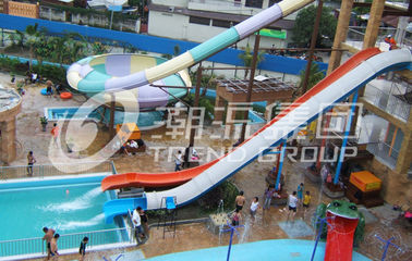 Theme Park Fiberglass Water Slides , Plastic Custom Combined Water raft Slides for Water Park