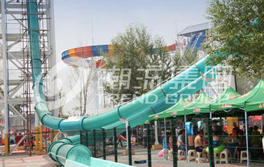 ExcitingLoopBody Slide Aqua Park Fiberglass Water Slides , Platform Height 16m