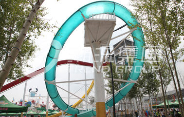ExcitingSlide Aqua Park Fiberglass Water Slides , Platform Height 16m