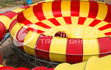 Customized Exciting Garden Water Slide , Giant Space Backyard Water Slides Red / Yellow for Park