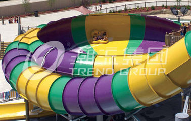 Water Playground Equipment Fiberglass Water Slides / Super Bowl Water Slide for Theme Park