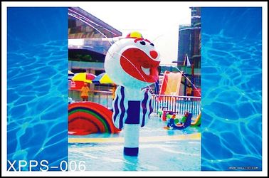 Fiberglass Clown Spray Park Equipment Aqua Play Station For 3 - 5 Persons for Water Park