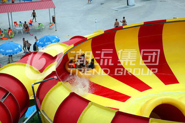 Adult Long Big Water Slides For Amusement Park / Space Bowl Water Slides 180riders/H Capacity