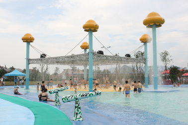 Jellyfish World Structures Outdoor Aqua Play Water Park Equipment For Family Interaction
