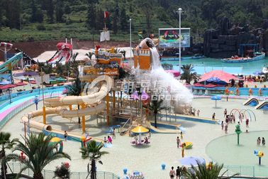 Steel Structure Parks With Water Playgrounds Open And Close Spiral Water Slides