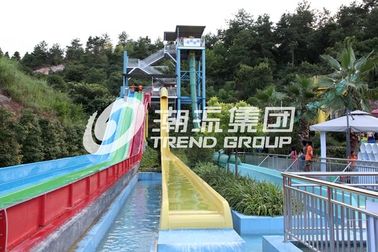 High Speed Custom Water Slides , Adults Fiberglass Free Fall Slide For Giant Water Park