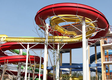 Commercial Aquatic Playground Equipment , Large Water Slides Capacity For 720 Riders Per Hour