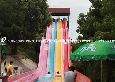 OEM 3 Lanes Commercial Fiberglass Water Slides for Water Attractions