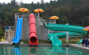 Commercial Fiberglass Kids' Water Slides Water Park Equipment For Swimming Pool