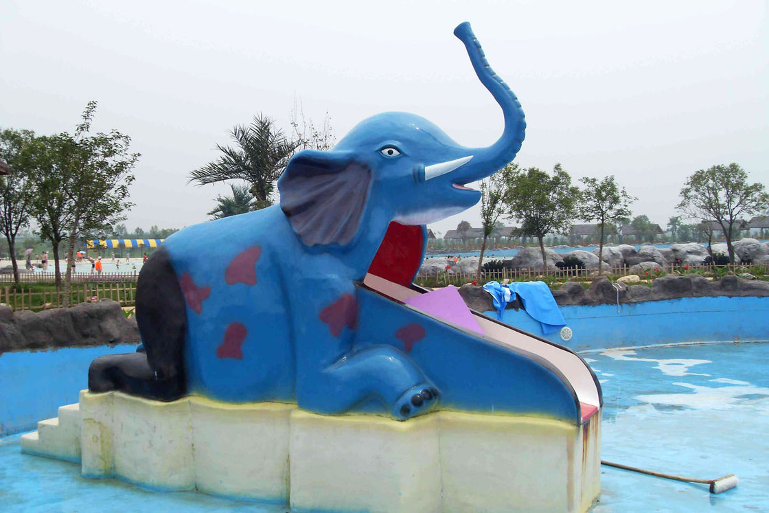Outdoor Family Entertainment Small Elephant Slide, Fiberglass Water