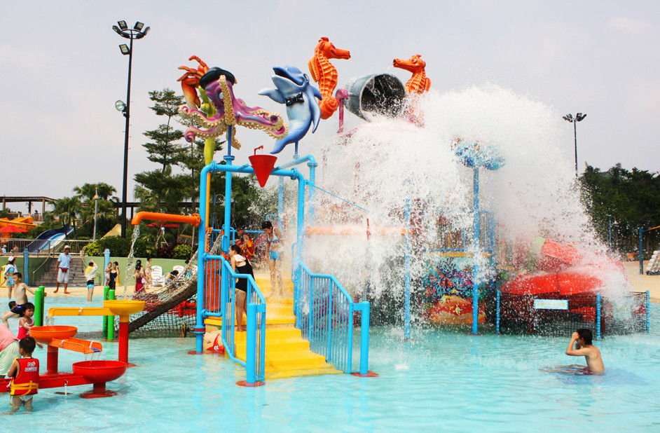 Water Park Equipments, Kids' Water Playground For 50 Riders 17.5 * 11 * 7m