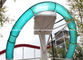 Adventure magic loop fiberglass water slides for outdoor water park games / Customized