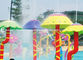 Customized Fiberglass / PVC Spray Mushroom Waterpark Equipment For Kids Games