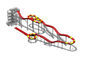 200m Fiberglass Water Slides , Water Roller Coaster Customized for Outdoor / Indoor Water Park