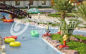 Fiberglass Aqua Park Equipment For Hotel Lazy River , Family On Summer Vacation in Aqua Park