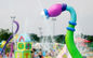 PVC Kids Recreation Spray Park Equipment / Purple Splash Park Equipment