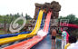 Speed Fiberglass Water Slides Combination Customized For Sale
