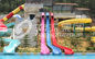 Colorful Above Ground Fiberglass Water Slides , Fiberglass Pool Slide for Amusement Park