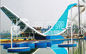 Large Aqua Park Equipment Fast Water Slide For Double Interactive Water Fun