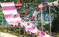 Outdoor Custom Water Slides , Amusement Park Boomerang Aqua Slide For 2 People