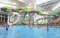 Above ground pool water slide for family interacetive water fun in aqua park