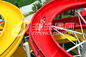 Outdoor Fiberglass Water Slides Custom FRP Spiral Red Water Slides CE