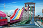 Funny Rainbow Big Pool Custom Water Slides For Family Aqua Park