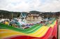 Multi Lanes Rainbow FRP Custom Water Slides In An Amusement Park Water Slide