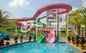 Stainless Steel Fastener FRP Spiral Water Slides For Giant Outdoor Water Park