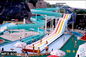 SGS Approval Huge Theme Park Adult Water Slides In Water Parks , Blue