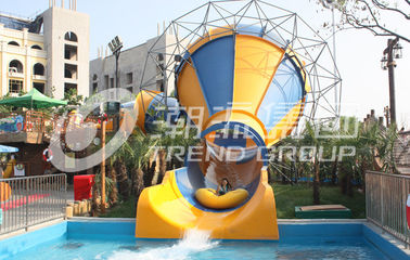 Comercial Indoor Water Play Small Slide / Water Park Ride 100m3/Hr Small Tornado Water Slide