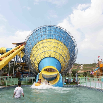 quality  Water Park Equipment Adult Large Water Slide 4 Persons Riding factory