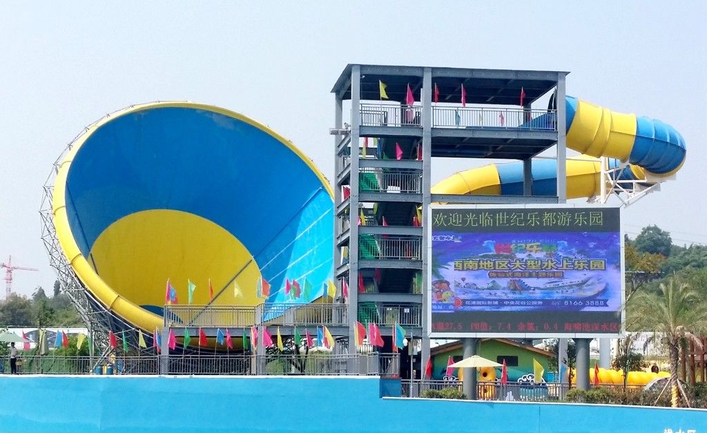 Big Fiberglass Tornado Water Slide For Adults , 14.6m Platform Height