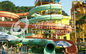 Long Raft Spiral Plastic Water Slide With 304 Stainless Steel Screw , 3 Persons / Time