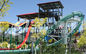 Aqua Park Fiberglass Water Slides , Aqua Loop Body Fiberglass Slides For Pools
