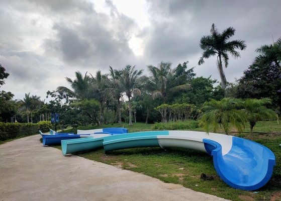 Multi Lane Type Spiral Fiberglass Water Slides Customized