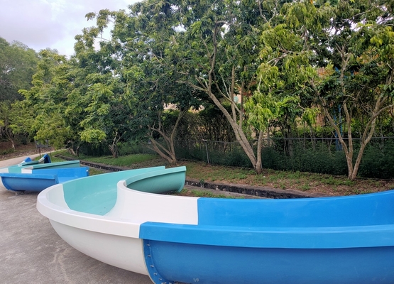 Multi Lane Type Spiral Fiberglass Water Slides Customized