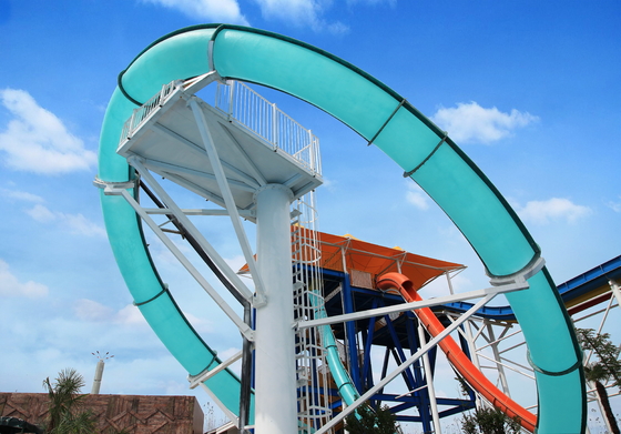 Customized Fiberglass Water Slides Hot Galvanizing