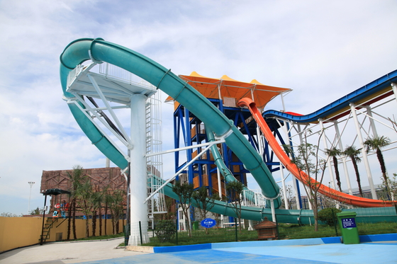 Customized Fiberglass Water Slides Hot Galvanizing