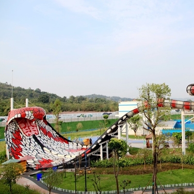Custom Smooth Fiberglass King Cobra Water Slide / Water Park Playground