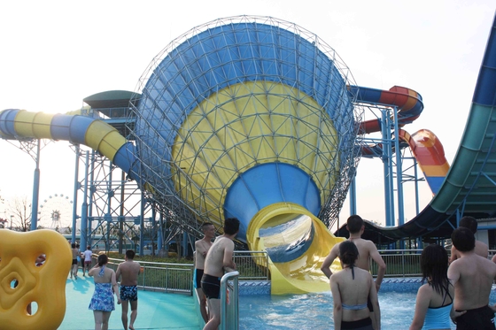 Commercial Fiberglass Water Pool Slides / Medium Tornado Water Slide for Water Park